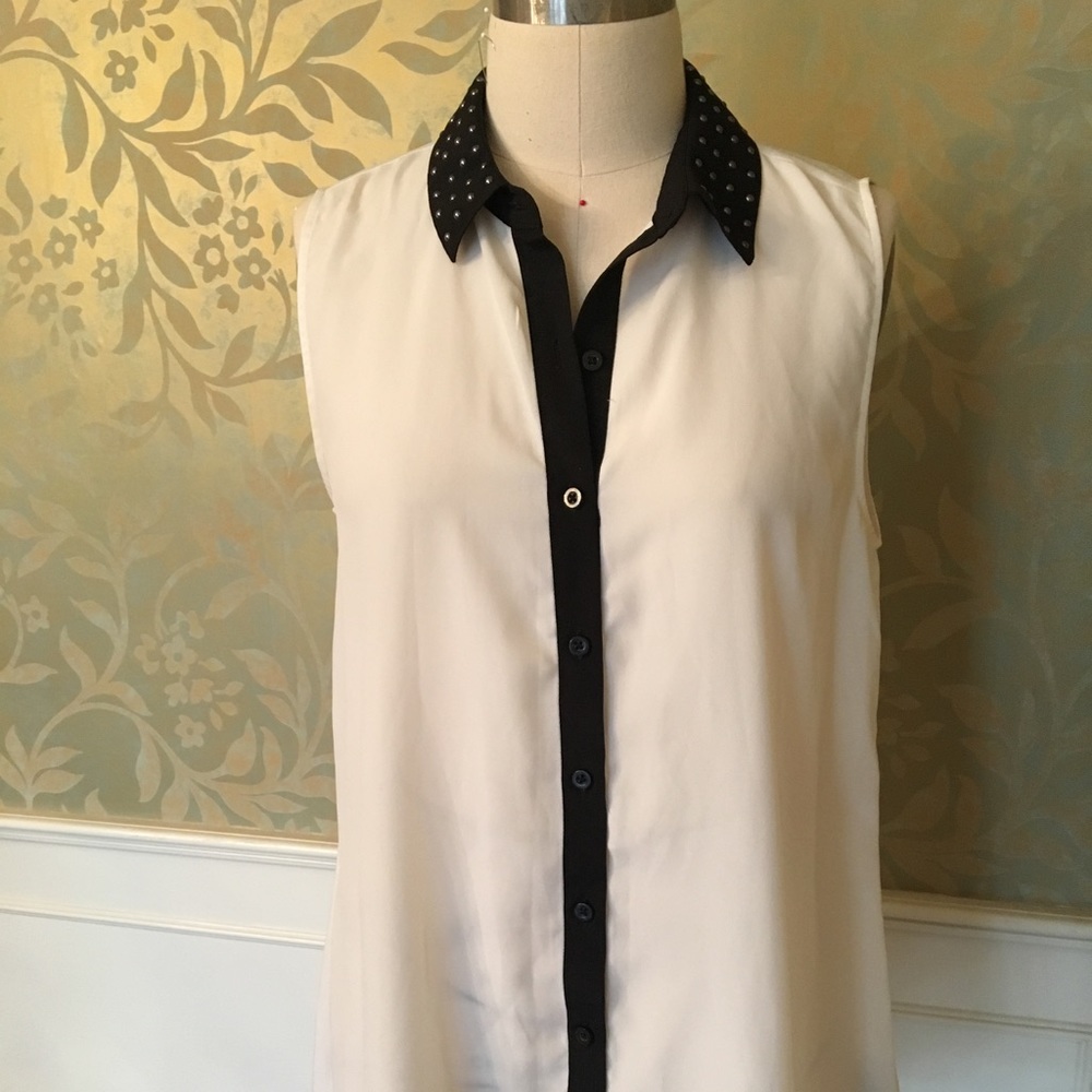 Rock & Republic white and black tank